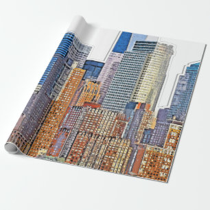 Majestic Uitzicht van New York City Skyline artist Cadeaupapier