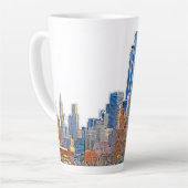 Majestic Uitzicht van New York City Skyline artist Latte Mok (Linkerhoek)