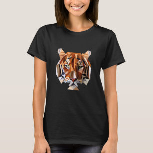 Majestic Vector Tiger Head met Cool Artwork T-shirt