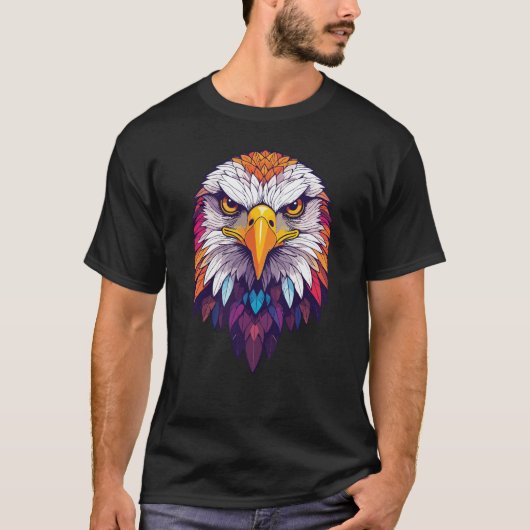 Majestic Vibrant Eagle Tshirt (Devant)
