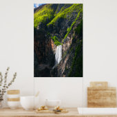 Majestic waterfall Boka in lentegroof Poster (Keuken)