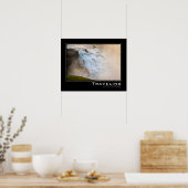 Majestic Waterfall Travel Inspiration Poster (Keuken)