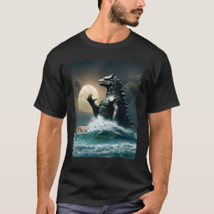 Majestic Wave Art Het Grote Monster van Kanagawa T-shirt