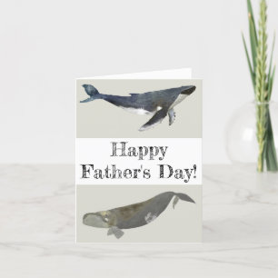 Majestic Whale Vaderdag BLANK Wenskaart Bedankkaart