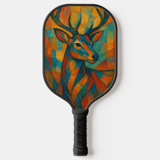 Majestic Whispers-Abstract Deer in Bloom Pickleball Paddle (Voorkant)