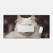 Majestic white cat (Clavier et souris)