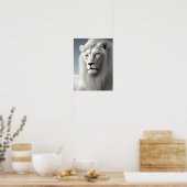 Majestic White Lion Art Poster (Keuken)