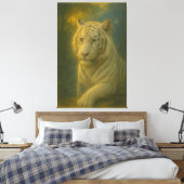 Majestic White Tiger – Fine Art Canvas Afdruk (Insitu (Slaapkamer))