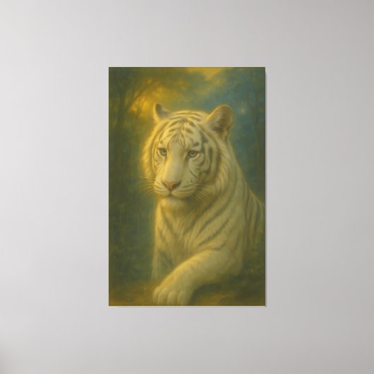 Majestic White Tiger – Fine Art Canvas Afdruk (Voorkant)