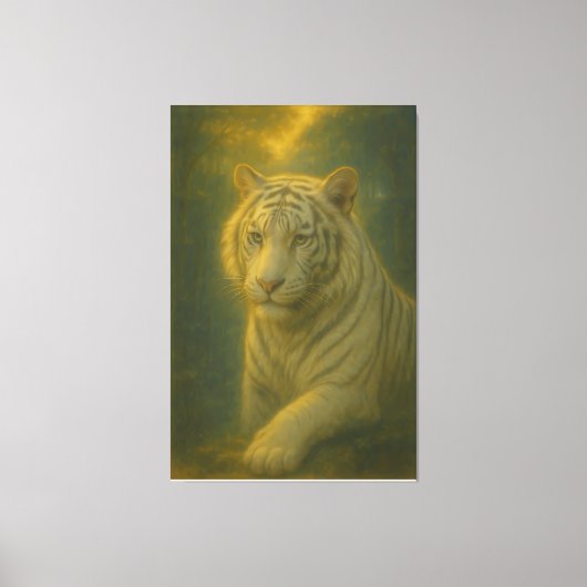 Majestic White Tiger – Fine Art Canvas Afdruk (Voorkant)