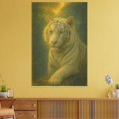 Majestic White Tiger – Fine Art Canvas Afdruk (Insitu (Woonkamer))