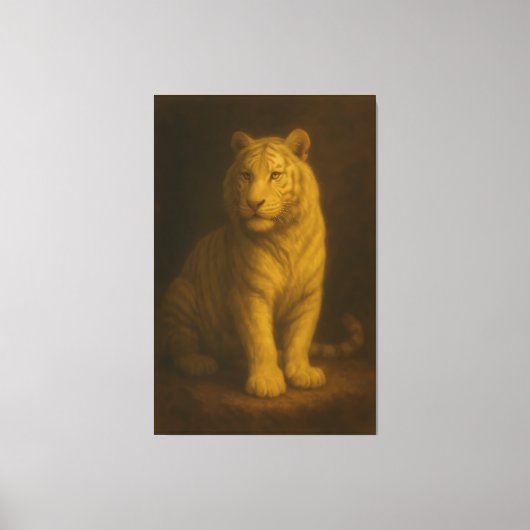 Majestic White Tiger – Fine Art Canvas Print (Voorkant)