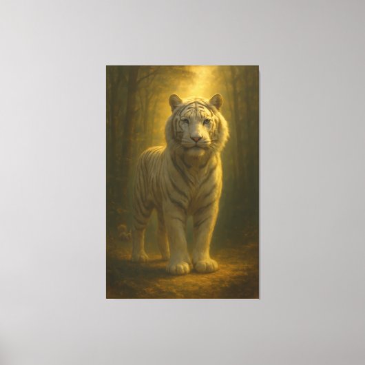 Majestic White Tiger – Fine Art Premium Canvas (Voorkant)
