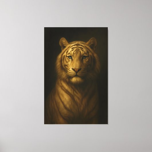 Majestic White Tiger – Fine Art Premium Canvas Afdruk (Voorkant)