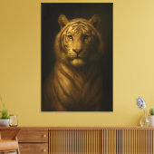 Majestic White Tiger – Fine Art Premium Canvas Afdruk (Insitu (Woonkamer))
