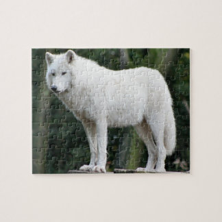 Majestic White Wolf Jigzaag Puzzle Legpuzzel