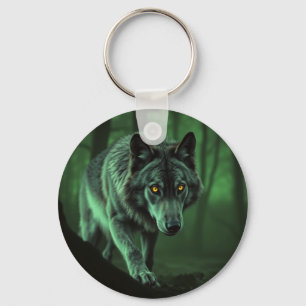 Majestic Wolf: De Alfa van het Bos Sleutelhanger