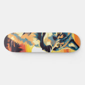 Majestic Wolf Impressionist Journey Skateboard (Horizontaal)