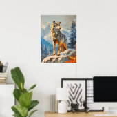 Majestic Wolf Poster (Thuiskantoor)