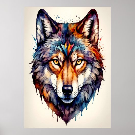 Majestic Wolf Poster (Voorkant)