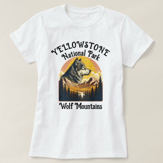 Majestic Wolf van Yellowstone T-shirt (Design voorkant)