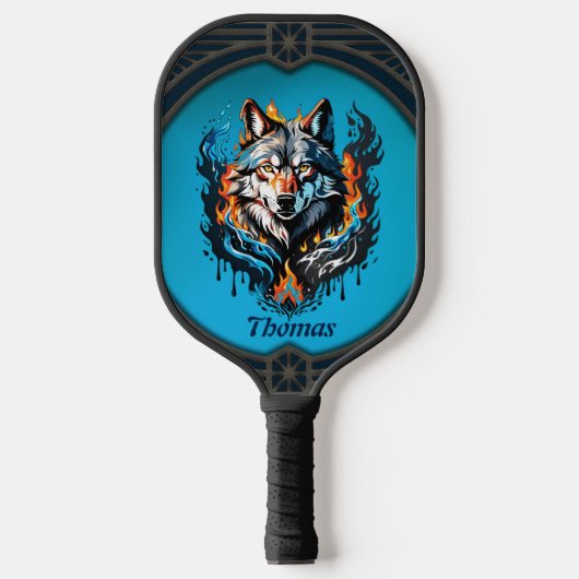 Majestic wolfskop pickleball paddle (Voorkant)