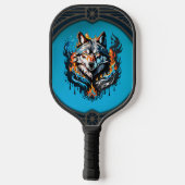 Majestic wolfskop pickleball paddle (Achterkant)