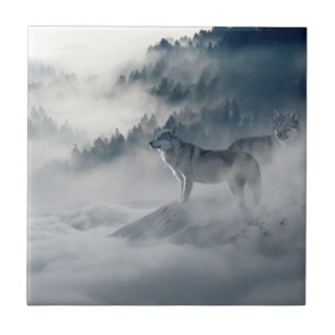 Majestic Wolven in de boslijst Tegeltje