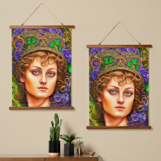 Majestic Woman St. Patrick's Day Artwork Hangend Wandkleed