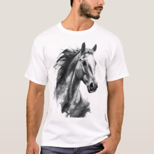 Majestueel paard watercolor kunst heren T-shirt –