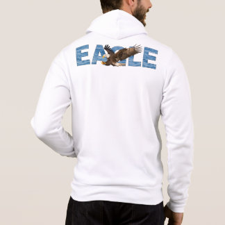 Majestuele Amerikaanse Zeearend Water Tekst Typogr Hoodie
