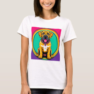 Majestuele Levendige Hond Portret T-shirt