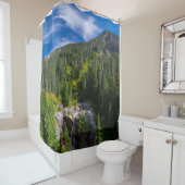 Majestueus Alpenwatervallandschap Douchegordijn (In situ)