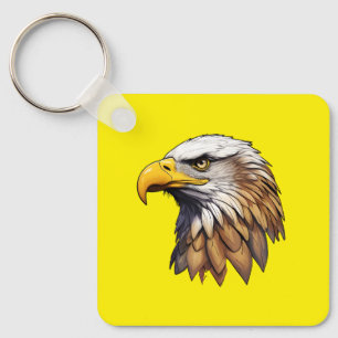 Majestueus Amerikaanse Steenarendhoofd Patriottisc Sleutelhanger