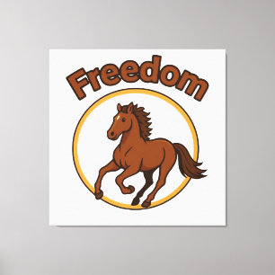 **Majestueus Arabisch paard in de gouden woestijn* Canvas Afdruk