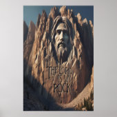 Majestueus beeld van Jezus: De Heer is mijn rots Poster (Voorkant)