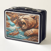 Majestueus Beer dat tegen de stromende wateren sta (Achterkant)