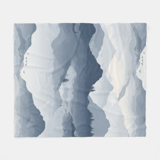 Majestueus berglandschap fleece deken (Voorkant (Horizontaal))