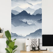 Majestueus berglandschap poster (Thuiskantoor)