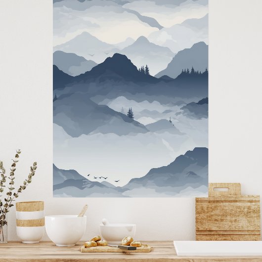 Majestueus berglandschap poster (Keuken)