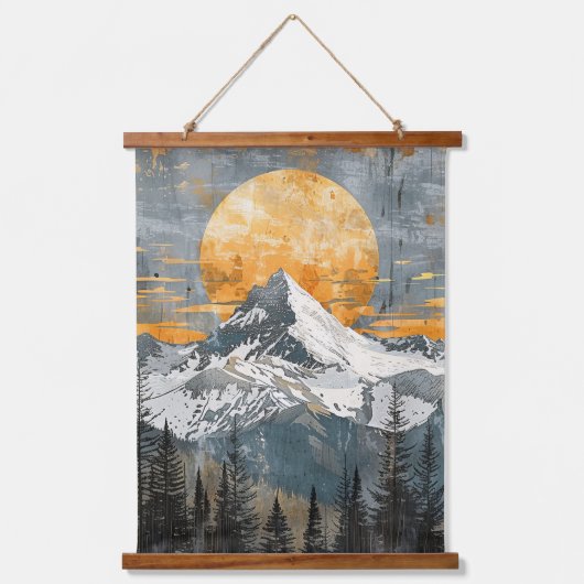 Majestueus berglandschap - Rustieke Natuur Hangend Wandkleed (Voorkant)