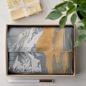 Majestueus berglandschap - Rustieke Natuur Tissuepapier (Geschenk)