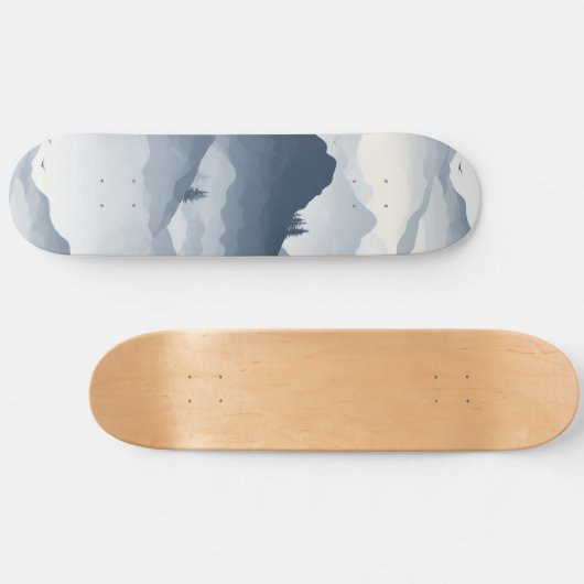 Majestueus berglandschap skateboard (Horizontaal)