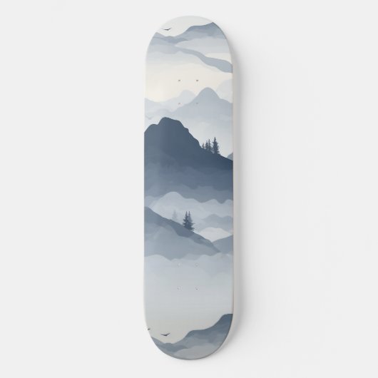 Majestueus berglandschap skateboard (Voorkant)
