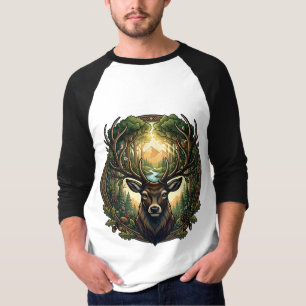Majestueus bos hert natuur dieren in het wild kuns t-shirt