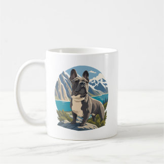 Majestueus Franse Bulldog Bergmeer Avontuur Koffiemok