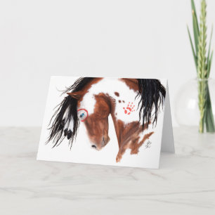 Majestueus geschilderd Pony paard door BiHrLe Kaart