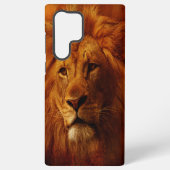 Majestueus Gouden Realistisch Leeuwengezicht Samsung Galaxy Hoesje (Achterkant)