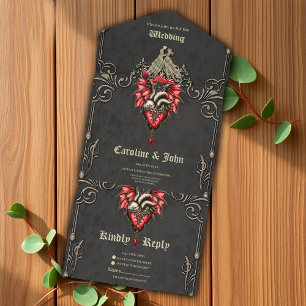 Majestueus hart, een gotische Romance All In One Uitnodiging