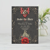 Majestueus hart, een gotische Romance Save The Date (Staand voorkant)
